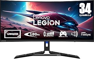 Compare Lenovo Legion R34w30 UWQHD 3440x1440 Gaming Monitor with Eyesafe at KSA Price
