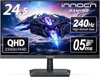 Compare INNOCN 24.5" Gaming Monitor 1440p 240Hz QHD 2K PC Desktop Gaming Fast IPS HDMI 2.1 Display, DisplayPort, 1ms, Builtin Speaker, 25G2S at KSA Price