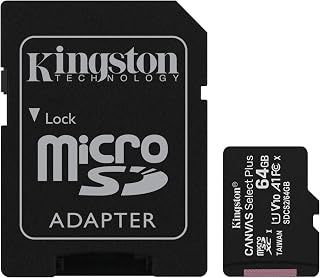 Compare Kingston 64GB microSDHC Canvas Select Plus 100MBs Read A1 Class 10 UHSI Frustration Free Packaging Memory Card + Adapter SDCS264GBET at KSA Price