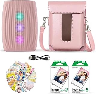Compare Fujifilm Instax Mini Link 3 Smartphone Printer Rose Pink + Fuji Film Value Pack 20 Sheets+ Shutter Accessories Bundle, Incl. Protective Case, 20 Sticker Frames, USB Type C Cable at KSA Price
