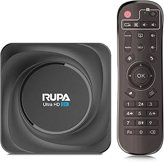 Compare RUPA Android TV Box, Smart Android 11.0 TV BOX 2GB RAM 16GB ROM RK3318 QuadCore CortexA53 CPU Support 2.4G5G WiFi BT 4.0 USB 3.0 10100M Ethernet 3D 4K HD Media Box at KSA Price