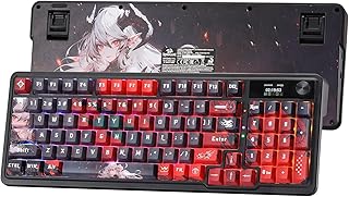 Compare Redragon K719 PRO Wireless Gasket Gaming Keyboard wHype Screen & Knob, 95 Keys Mechanical Keyboard, EasyControl 1.14’’ TFT Info Display, 5Layer Noise Dampening, Custom Linear Switch, Anime Edition at KSA Price
