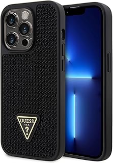Compare CG Mobile Guess for iPhone 15 Pro Case  Rhinestone Case with Triangle Logo  AntiScratch  Drop Resistant  Shockproof  Full Slim Bumper Protection Back Cover for iPhone 15 Pro 6.1"  Black at KSA Price