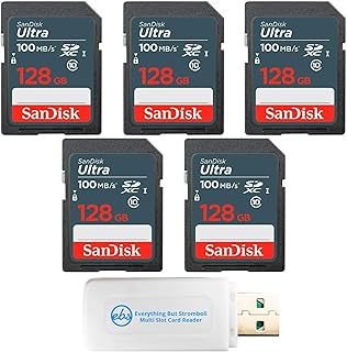 Compare Everything But Stromboli SanDisk 100MBs SD Ultra 5Pack Class 10 SDXC 128GB Memory Card SDSDUNR128GGN3IN  Bundle with 1 MultiSlot Memory Card Reader at KSA Price