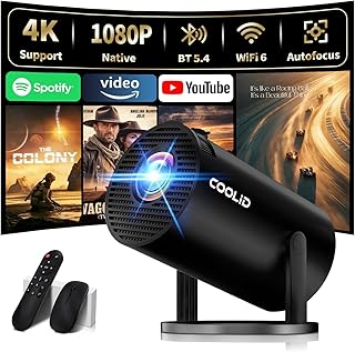 Compare Mini Projector, Support 4K 1080P Portable Projector with Bidirectional WIFI6 5G and Bluetooth5.4, 270° Rotatable, Auto Keystone Correction, 35"130" Video Projecto Compatible with HDMIUSBPhoneBlack at KSA Price