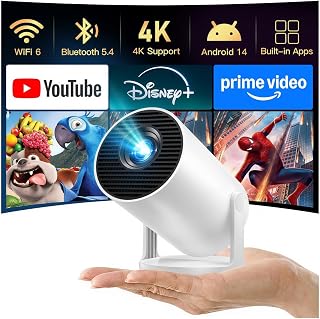Compare Mini Portable Projector 4K Support Android 14 APP Remote Control at KSA Price