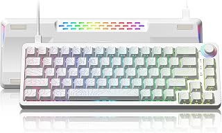 Compare Womier M68 HE V2 Rapid Trigger 60% Percent Hall Effect Topographic Gaming Keyboard, Wired RGB Custom Mechanical With Magnetic Switch, PBT Keycaps for MacWin White at KSA Price