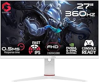 Compare GAMEON Artic ProSeries 27” IPS Gaming Monitor – FHD 1080p, 360Hz, 0.5ms MPRT, HDMI 2.1, Adjustable Height Stand, FreeSync Support, Smooth Console & PC Gameplay, PS5 Compatible, GOA27FHD360IPS  White at KSA Price