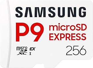 Compare Samsung P9 Express microSD Express Card, 256GB microSDXC Memory Card, Up to 800 MBs, for Nintendo Switch ™ 2, MB MK256TAM at KSA Price
