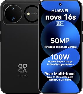 Compare HUAWEI nova 16s 5G+ SIM Smartphone Dual 12+12GB RAM + 256GB, Black at KSA Price