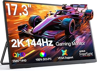 UPERFECT 2K 144Hz Portable Monitor 17.3 Inch 2560x1440P…