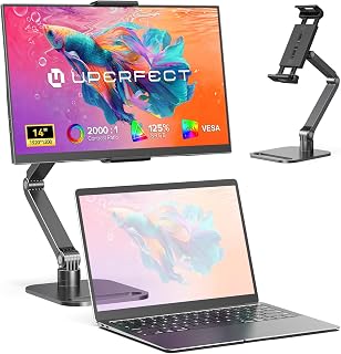 Compare UPERFCET Portable Monitor, 14" 1200P 125% sRGB 2000:1 Contrast 16:10 UltraSlim Laptop Monitor with Stand VESA USBC Mini HDMI, Travel Second Screen for Computer, Phone, Mini PC, Game Consoles at KSA Price