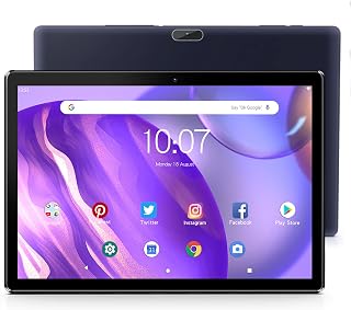 Compare PRITOM Tablet 10 Inch Android 10 Phone Tablet 3G SIM 32GB Quad Core TF 512GB 6000mAh Battery 8MP Rear Camera Supports 3G Calls, WiFi, GPS, Bluetooth, USB Type C, Black at KSA Price