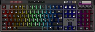 Compare MSI Strike PRO Wireless FR  Quiet Mechanical Gaming Keyboard, Quiet Tactile Switches, PBT Keycaps, 2.4 GHz, Bluetooth, RGB Mystic Light for Each Button, 4200 mAh Battery, FR Layout, Full Size at KSA Price