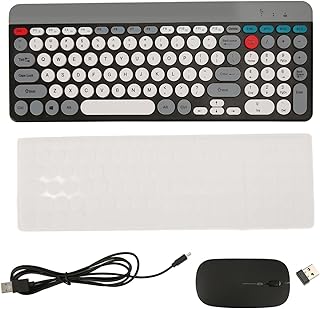 Compare Mouse Combo, MultiDevice Mouse with Phone Tablet Holder, FullSized Typewriter Cordless Mouse for ComputerLaptop Black at KSA Price