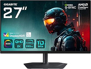 Compare GIGABYTE MO27Q2A 27 Inch OLED 2K QHD Gaming Monitor  2560 x 1440, 280Hz, 0.03ms, 250 cdm², FreeSync Premium Pro, DisplayHDR True Black 400, HDMI 2.1, DisplayPort 1.4 at KSA Price