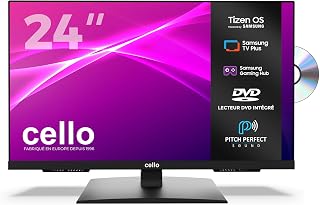 Compare Cello C2426TZF 24" Smart LED TVDVD with Tizen OS by Samsung, Gaming Hub, Pitch Perfect Speaker, Bluetooth, Ideal for Kitchen and Bedroom, Triple Tuner at KSA Price