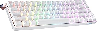 Compare Geeky GK65 SE 65% | Mechanical Gaming Keyboard | 68 Keys Multi Color RGB LED Backlit for PCMac Gamer | ANSI US American Layout White, Mechanical Blue at KSA Price