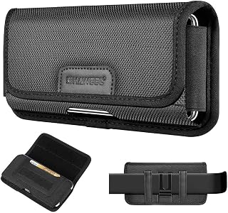 Compare Morelian Multifunctional Cell Phone Pouch Waterproof Nylon Belt Holst Case with Card Slot Mobile Phone Waist Bag Compatible with Most Smartphones at KSA Price