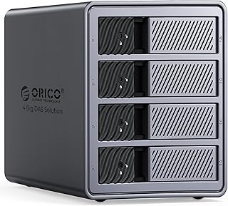 Compare ORICO 4 Bay Hard Drive Enclosure USB 3.0 External Direct Attached Storage Max up to 88TB with Tray Lessing and Safety Lock for 3.5 inch SSDs HDDs at KSA Price