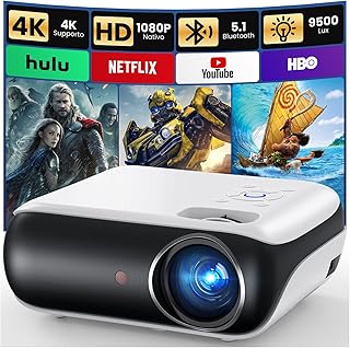 Mini Projector 4K, HAPPRUN H1 Full HD Projector…