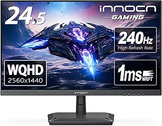 Compare INNOCN 24.5" Gaming Monitor 1440p 240Hz QHD 2K PC Desktop Gaming Fast IPS HDMI 2.1 Display, DisplayPort, 1ms, Builtin Speaker, 25G2S at KSA Price