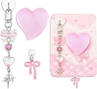 Compare Charm Accessories for Kindle Pop Socket Pink Phone Charm Cute Charms Set for Kindle Dust Plug Charm TypeC at KSA Price