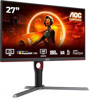 AOC Gaming Q27G3XMN - 27 Inch QHD Monitor,…