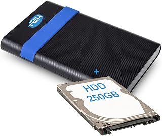 Compare SIMPLETEK  HDD Hard Disk 250GB SATA III + External Enclosure Box 2.5" USB 3.2 Gen1, GS15U3, 20 cm cable, 6 Gbps Refurbished at KSA Price