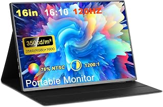 Eacam Portable Monitor 16-inch 2K monitor USB-C…