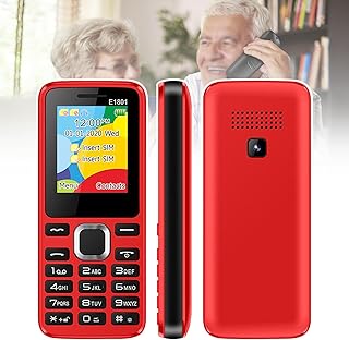 Compare Basic Elderly Mobile Phone, Large Keyboard, Fonts, Display, Speakers, Waterproof, Red at KSA Price