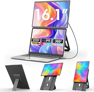 domyfan 16.1" Laptop Screen Extender, 360° Rotating…