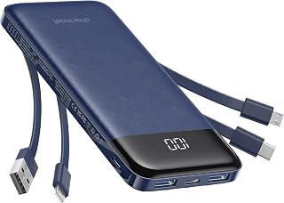 Compare Charmast 3A Fast Charging Power Bank with Builtin Cables 10000mAh 6Output at KSA Price