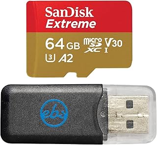 SanDisk Extreme V30 A2 64GB MicroSD Memory Card…