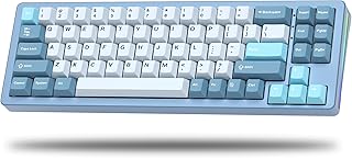 Compare Womier 75% Gaming Keyboard, Aluminum Alloy Case, Wireless Creamy Mechanical Keyboard, Bluetooth2.4GWired, Hot Swappable PreLubed Switches at KSA Price