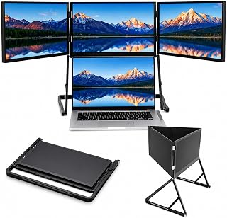 Compare Triple Monitor for Laptop 15.6 Inch Portable Screen Extender | USBC HDMI Foldable Monitor, 1080P IPS, Travel Dual Screen Setup for Mac Windows at KSA Price