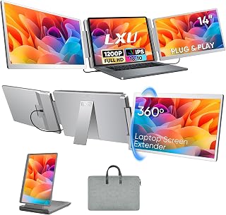 Compare LXU Laptop Screen Extender Monitor Portable, 1200P Triple Extended Monitor at KSA Price