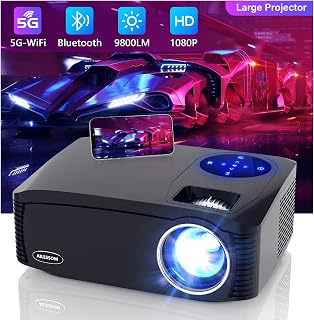 AILESSOM Native 1080P 5G WiFi Bluetooth Projector,…