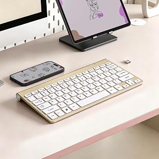 78 Keys 2.4G Wireless Keyboard, Thin Lightweight…