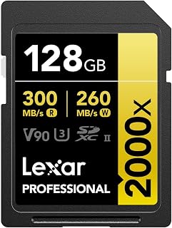 Compare Lexar Professional 2000x 128GB SDXC UHSII Card, Up To 300MBs Read, for DSLR, CinemaQuality Video Cameras at KSA Price