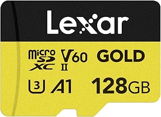 Lexar Gold Micro SD Card 128GB, microSDXC UHS-II…