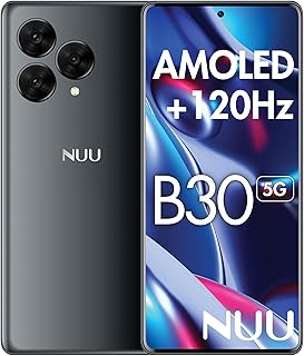 Compare NUU B30 5G Cell Phone AMOLED 6.7” | 8GB RAM256GB | Unlocked Phones for TMobile, Mint, Metro, Qlink and More, 64MP + 32MP Selfie Camera, Dimensity 7050 120Hz Dual SIM. Black, Android Phone 14 at KSA Price