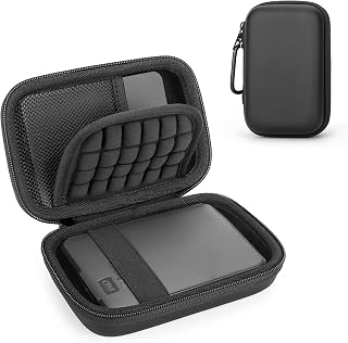 Compare 2.5 Inch External Hard Drive, Western Digital WD Elements  Toshiba  Seagate HDD, Portable Hard EVA Case, Protective Pouch Case Balck at KSA Price