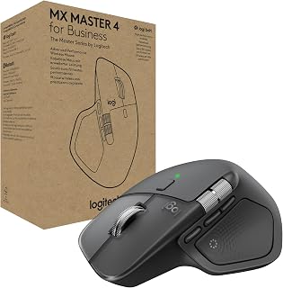 Compare Logitech MX Master 4 for Business, Wireless Mouse with Quiet Clicks, 8K DPI, MagSpeed Scrolling, Logi Bolt Receiver, Bluetooth, Actions Ring, Haptics, USBC Charging – Graphite at KSA Price