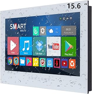 Compare Haocrown 15.6 inch Bathroom TV with IP66 Waterproof LED Builtin Smart Android 11.0 System 720P HD Digital Television 15.6 inch, White at KSA Price
