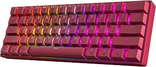 Compare HK GAMING GK61 60% v3 | Hotswap Mechanical Gaming Keyboard | 61 Keys Multi Color RGB LED Backlit for PCMac Gamer | US Layout Pink, Gateron Optical Brown at KSA Price