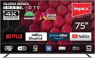 Impex 75-Inch 4K Ultra HD Smart LED TV…