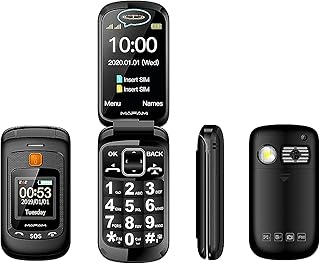 Compare Basic Cell Phone for the Elderly, Unlocked 2G Mobile Phone with Big Buttons, Backup Dumb Phone with GSM Standard, Supports Dual SIM + SD Card,No Internet,Black at KSA Price