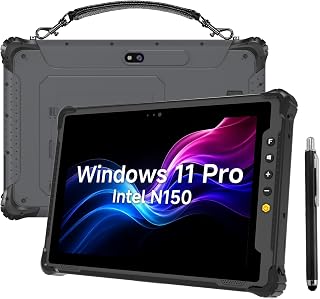 Compare M10N Rugged Tablet, 10.1" Windows 11 Pro Industrial Tablet, 1000 Nits Sunlight Readable Display, Intel N150, 8GB+128GB, 4G LTE, WiFi 6, GPSNFC, IP65 HeavyDuty Outdoor PC for Field Work at KSA Price