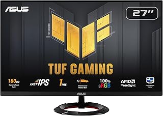 Compare ASUS TUF Gaming VG279Q3R Gaming Monitor – 27inch, Full HD1920x1080, 180Hz, Fast IPS, Extreme Low Motion Blur™, 1ms GTG, FreeSync™, Variable Overdrive, 100% sRGB at KSA Price